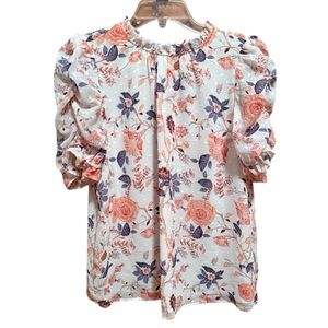 Floral Puff Sleeve Blouse
